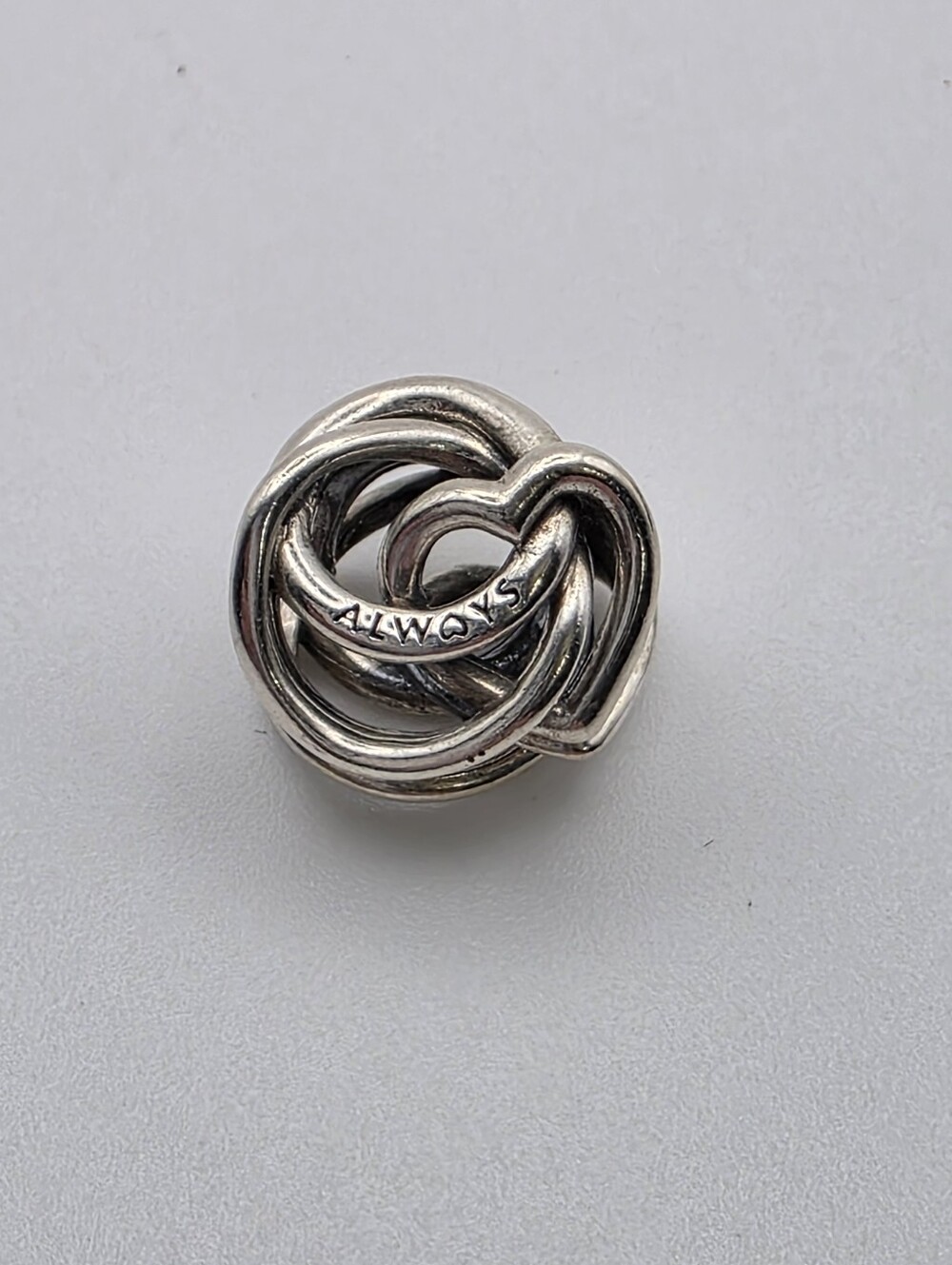 Pandora Sterling Silver FAMILY ALWAYS together Encircled Heart Charm Bead Love